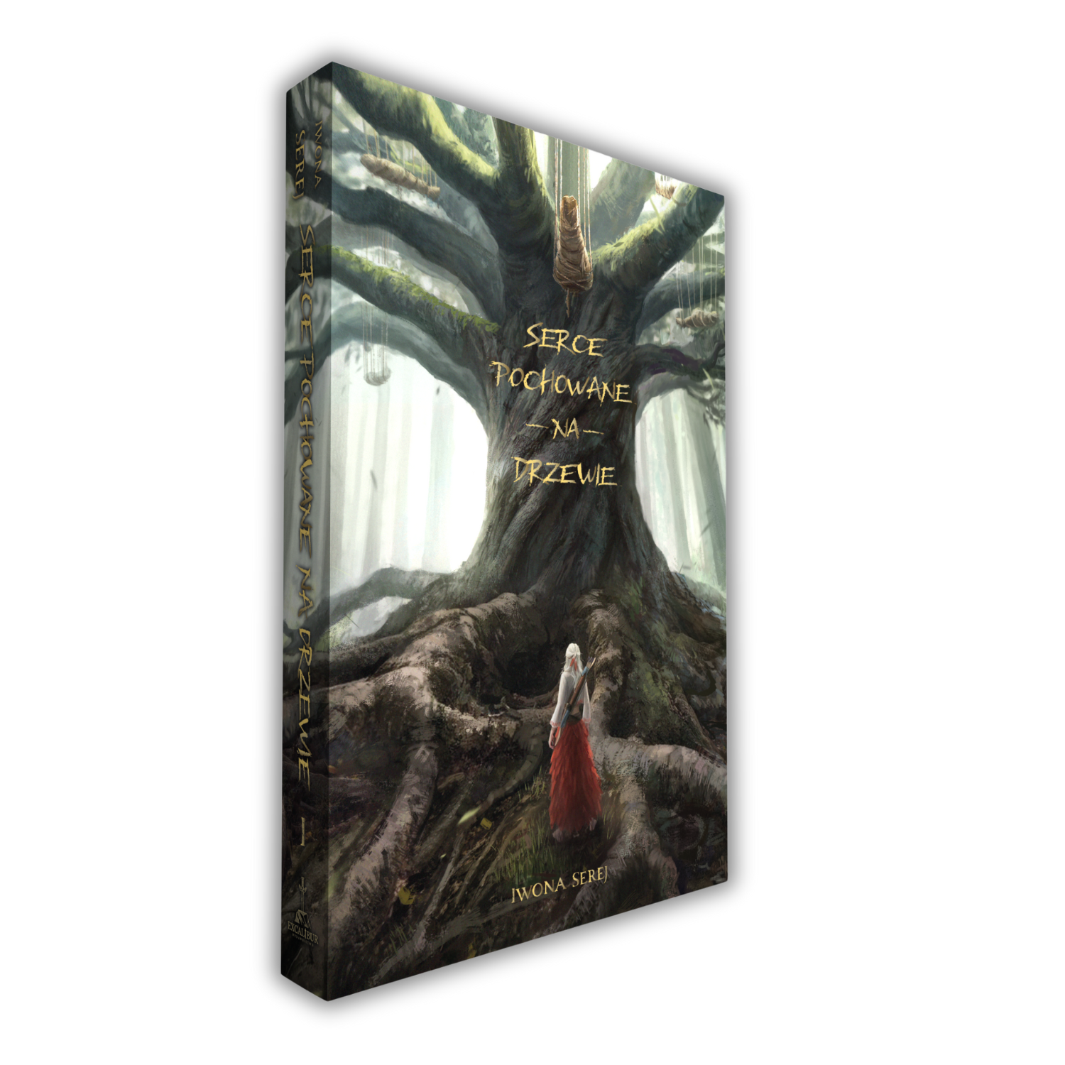 Okładka Serce pochowane na drzewie Iwona Serej bokiem