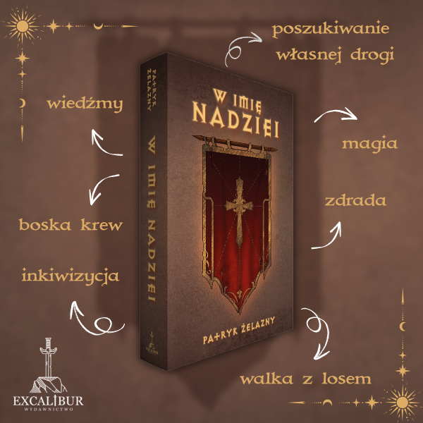 okładkam, motywy, w imię nadziei patryk żelazny