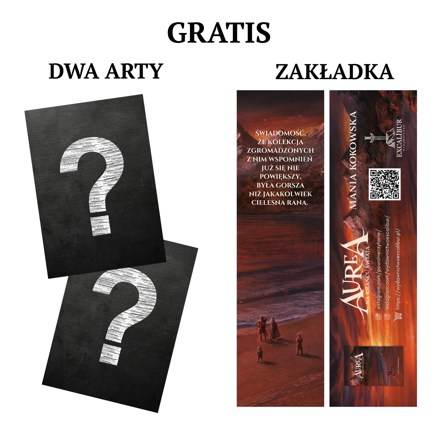 Aurea Na krańcu świata, 2 arty, zakładka, promocja, prezent